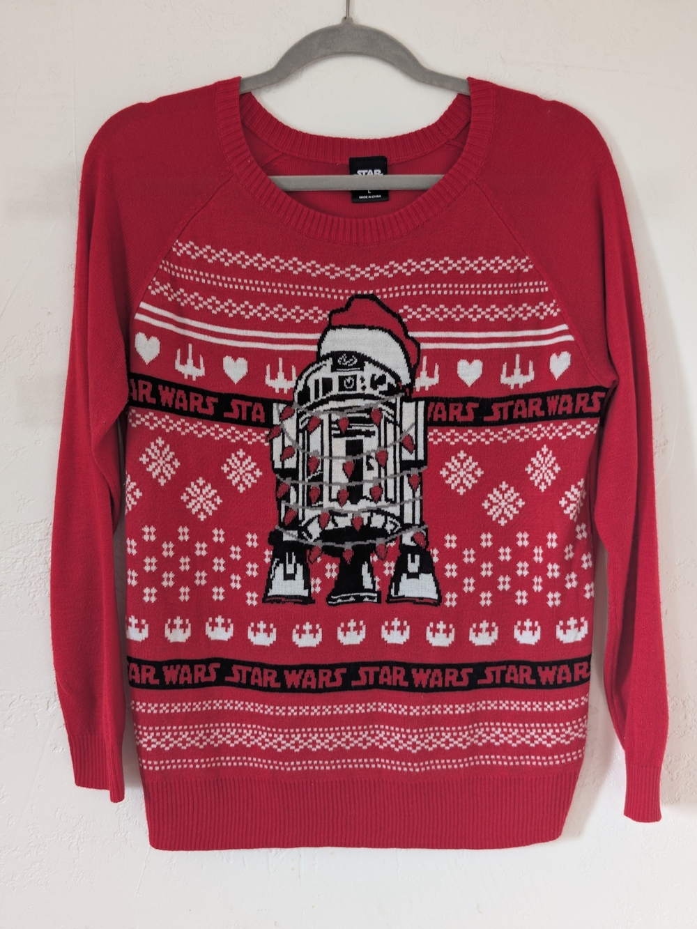 Star Wars Red R2-D2 Holiday Christmas Sweater